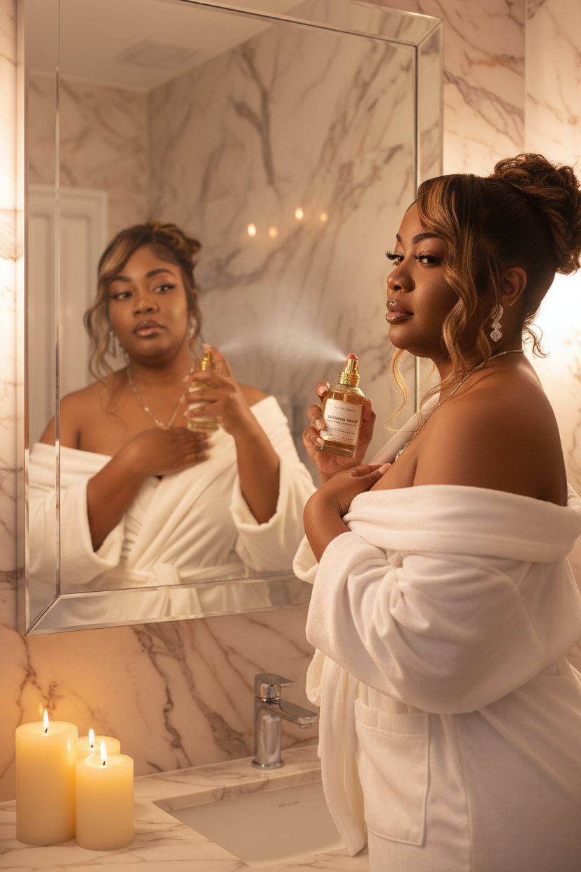 Satin Glow - Robe Mirror Shot